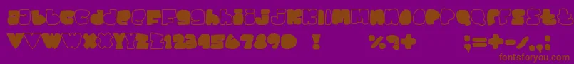 SaySomething Font – Brown Fonts on Purple Background