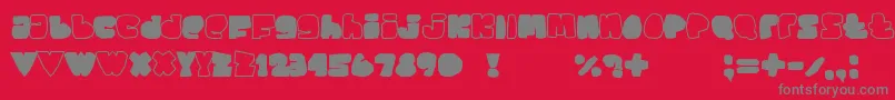 フォントSaySomething – 赤い背景に灰色の文字