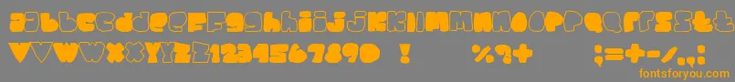 SaySomething Font – Orange Fonts on Gray Background