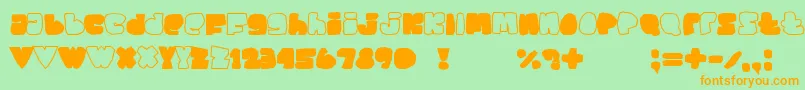 SaySomething Font – Orange Fonts on Green Background