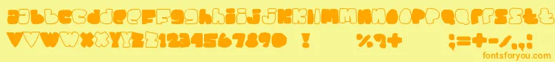 SaySomething Font – Orange Fonts on Yellow Background