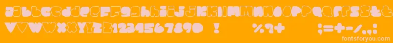 SaySomething Font – Pink Fonts on Orange Background