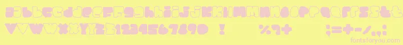 SaySomething Font – Pink Fonts on Yellow Background