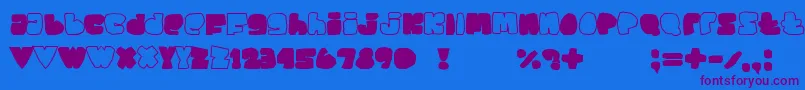 SaySomething Font – Purple Fonts on Blue Background