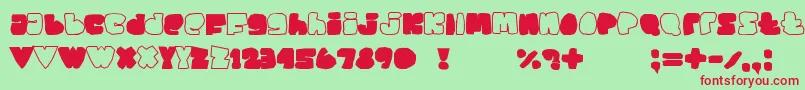 SaySomething Font – Red Fonts on Green Background