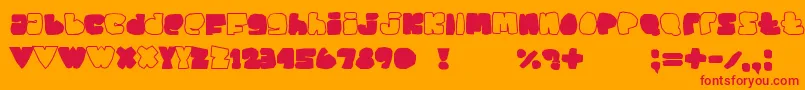 SaySomething Font – Red Fonts on Orange Background