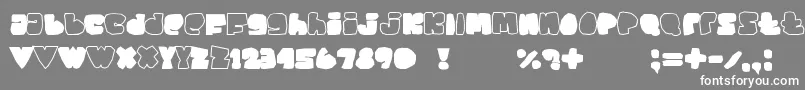 フォントSaySomething – 灰色の背景に白い文字