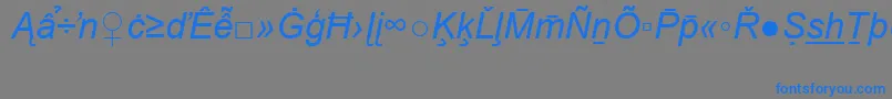 Шрифт ArialSpecialG2Italic – синие шрифты на сером фоне