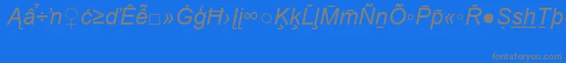ArialSpecialG2Italic Font – Gray Fonts on Blue Background