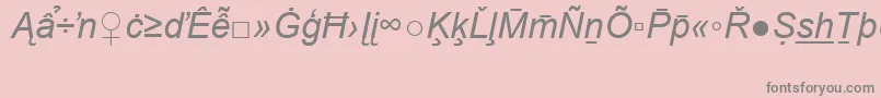 ArialSpecialG2Italic Font – Gray Fonts on Pink Background