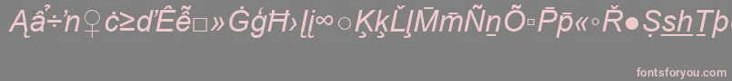 ArialSpecialG2Italic-Schriftart – Rosa Schriften auf grauem Hintergrund