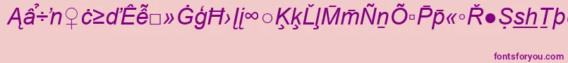 fuente ArialSpecialG2Italic – Fuentes Moradas Sobre Fondo Rosa