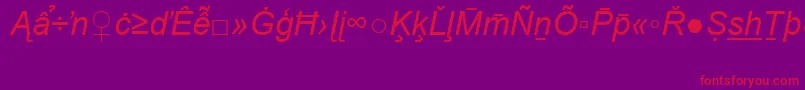 fuente ArialSpecialG2Italic – Fuentes Rojas Sobre Fondo Morado