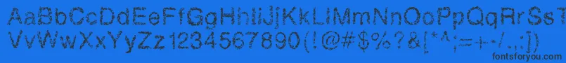 Retrobubbles Font – Black Fonts on Blue Background