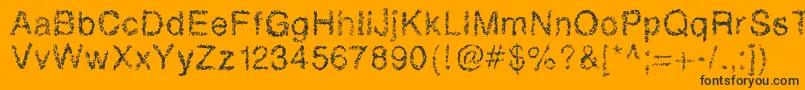 Retrobubbles Font – Black Fonts on Orange Background