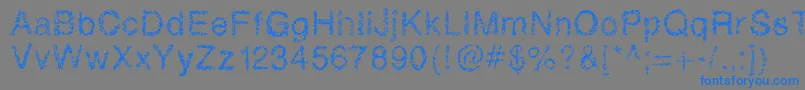 Retrobubbles Font – Blue Fonts on Gray Background