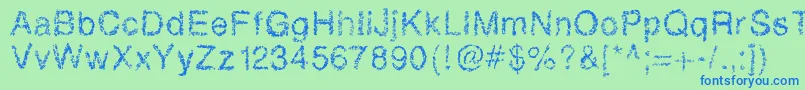 Retrobubbles Font – Blue Fonts on Green Background