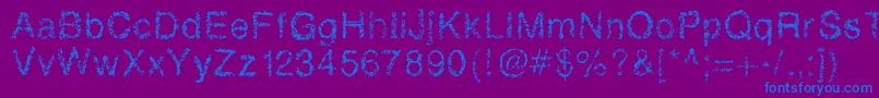 Retrobubbles Font – Blue Fonts on Purple Background