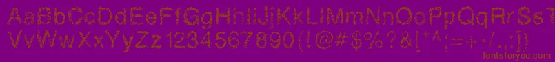 Retrobubbles Font – Brown Fonts on Purple Background