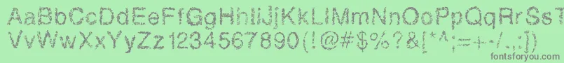 Retrobubbles Font – Gray Fonts on Green Background