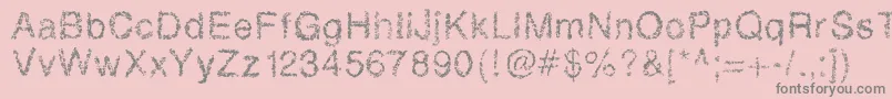 Retrobubbles Font – Gray Fonts on Pink Background