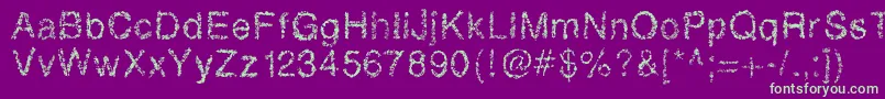 Retrobubbles Font – Green Fonts on Purple Background