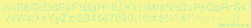 Retrobubbles Font – Green Fonts on Yellow Background