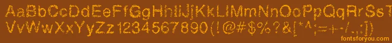 Retrobubbles Font – Orange Fonts on Brown Background