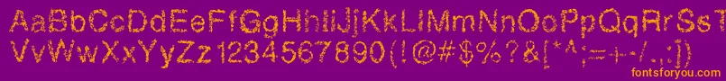 Retrobubbles Font – Orange Fonts on Purple Background