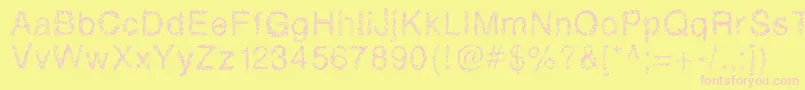 Retrobubbles Font – Pink Fonts on Yellow Background