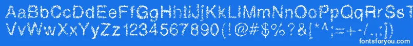 Retrobubbles Font – White Fonts on Blue Background