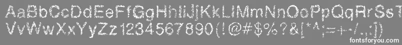 フォントRetrobubbles – 灰色の背景に白い文字