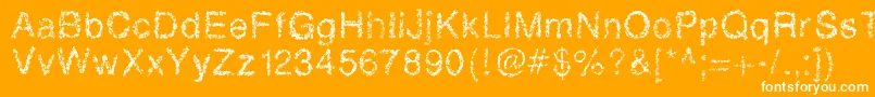 Retrobubbles Font – White Fonts on Orange Background