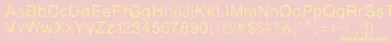 Retrobubbles-Schriftart – Gelbe Schriften auf rosa Hintergrund