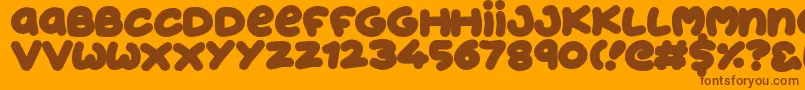 JellyDonuts Font – Brown Fonts on Orange Background