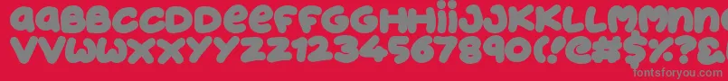 JellyDonuts Font – Gray Fonts on Red Background