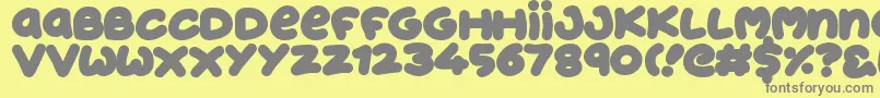 Weitere Informationen zur JellyDonuts-Schriftart JellyDonuts-Schriftart – Graue Schriften auf gelbem Hintergrund