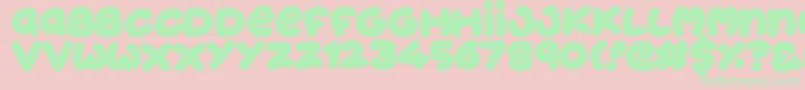 JellyDonuts Font – Green Fonts on Pink Background