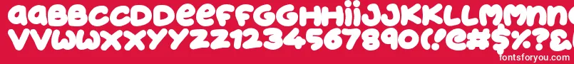 JellyDonuts Font – White Fonts on Red Background