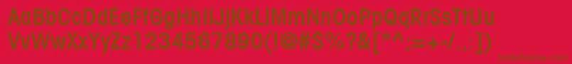ItcAvantGardeGothicLtCondensedDemi Font – Brown Fonts on Red Background