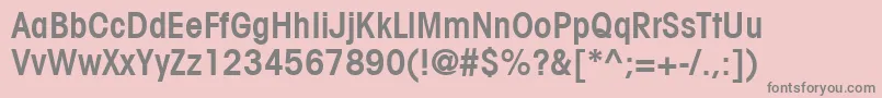 フォントItcAvantGardeGothicLtCondensedDemi – ピンクの背景に灰色の文字