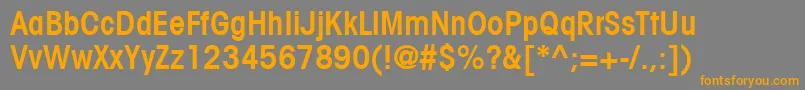 ItcAvantGardeGothicLtCondensedDemi-Schriftart – Orangefarbene Schriften auf grauem Hintergrund