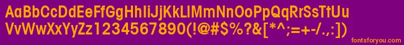 フォントItcAvantGardeGothicLtCondensedDemi – 紫色の背景にオレンジのフォント