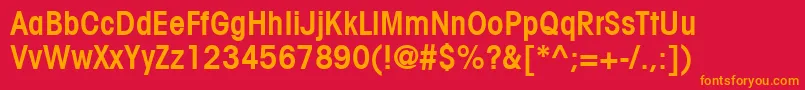 ItcAvantGardeGothicLtCondensedDemi Font – Orange Fonts on Red Background