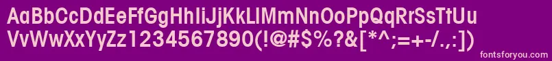 Czcionka ItcAvantGardeGothicLtCondensedDemi – różowe czcionki na fioletowym tle