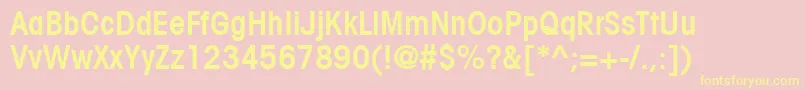 ItcAvantGardeGothicLtCondensedDemi Font – Yellow Fonts on Pink Background