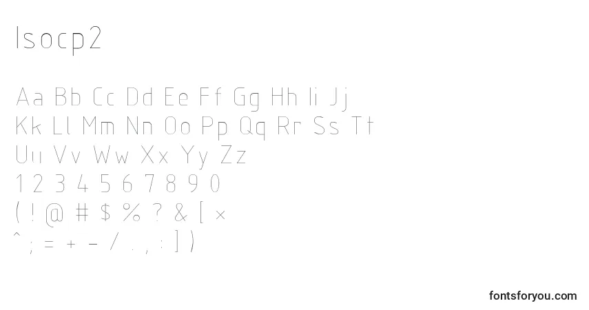 Isocp2-fontti – aakkoset, numerot, erikoismerkit