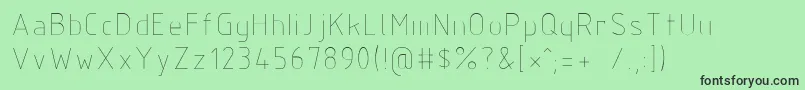 Isocp2 Font – Black Fonts on Green Background