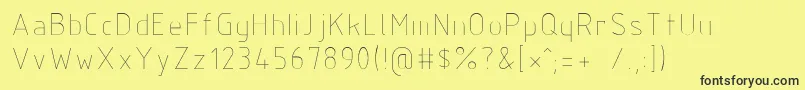 Isocp2 Font – Black Fonts on Yellow Background