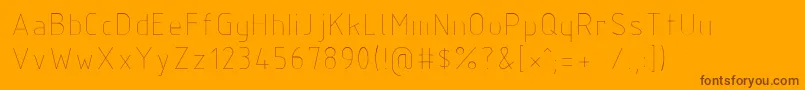フォントIsocp2 – オレンジの背景に茶色のフォント